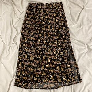Floral midi skirt